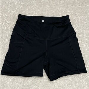 Black Women's workout Shorts 6”